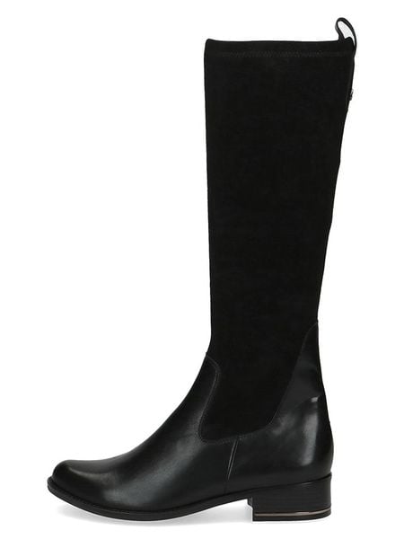 Caprice Kozaki w kolorze czarnym rozmiar: 40,5. Czarne kozaki damskie Caprice, z materiału, bez obcasa, na obcasie. Za 260.99 zł.