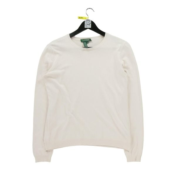 Second life - Damski różowy sweter z jedwabiu - Stan dobry. Czerwone swetry klasyczne damskie Ralph Lauren, bez kołnierzyka. Za 89.42 zł.