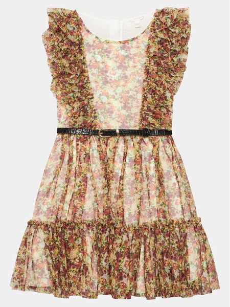 Guess Sukienka codzienna J4GK40 KAZO0 Kolorowy Regular Fit. Sukienki dziewczęce Guess, z aplikacjami, z syntetyku, bez ramiączek. Za 239.99 zł.