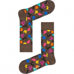 Happy Socks - Skarpety Deer. Brązowe skarpetki męskie Happy Socks, bez wzorów, z bawełny. W wyprzedaży za 29.90 zł.