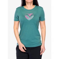 Koszulka merino damska CMP Blaze T-Shirt. Zielone bluzki sportowe damskie CMP, bez wzorów, bez ramiączek. Za 198.99 zł.