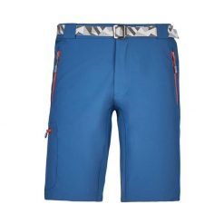 Spodenki trekkingowe męskie Milo Extendo Rengo. Niebieskie szorty męskie Milo, bez kołnierzyka. Za 299.00 zł.
