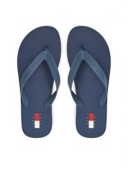 Tommy Jeans Japonki Tjm Beach Sandal EM0EM01560 Granatowy. Niebieskie klapki i japonki męskie Tommy Jeans, z jeansu. Za 89.99 zł.