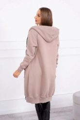 Bluza ocieplana długa z kapturem beżowa. Brązowe bluzy z kapturem damskie KESI, l, z bawełny. Za 313.67 zł.