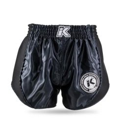 Spodenki do boksu tajskiego King Pro Boxing Retro Mesh 1. Czarne szorty męskie KING PRO BOXING, z materiału, bez kołnierzyka. Za 260.50 zł.