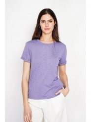 Le Jardin du Lin Koszulka w kolorze fioletowym rozmiar: 36. Różowe t-shirty damskie Le jardin du lin, bez wzorów, bez kołnierzyka. Za 56.99 zł.