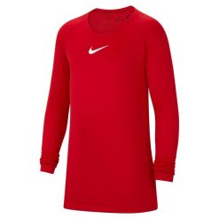 Koszulka Termoaktywna Juniorska Nike First Layer. Białe bielizna termoaktywna męska Nike, bez wzorów. Za 97.45 zł.