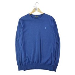 Second life - Polo Ralph Lauren męski sweter slim fit - Jak nowy. Niebieskie swetry męskie Ralph Lauren, l, bez wzorów, z materiału, bez kołnierzyka. Za 255.56 zł.