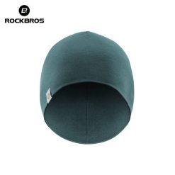 Czapka rowerowa, do biegania, sportowa, pod kask, elastyczna ROCKBROS wełna. Niebieskie czapki męskie ROCKBROS, na zimę, bez wzorów, z elastanu, sportowe. Za 42.99 zł.