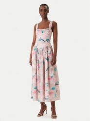 Bardot Sukienka koktajlowa Cartia 60403DB Różowy Regular Fit. Czerwone sukienki damskie BARDOT, bez wzorów, z syntetyku, wizytowe, bez kołnierzyka, bez ramiączek. Za 819.99 zł.