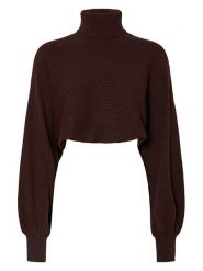 Pieces Golf w kolorze brązowym rozmiar: XL. Brązowe golfy damskie Pieces, xl, bez wzorów, bez ramiączek. Za 100.52 zł.