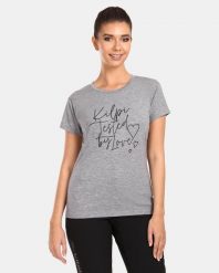 Damska koszulka funkcyjna Kilpi MOARE-W. Szare t-shirty damskie Kilpi, bez wzorów, z poliesteru, bez kołnierzyka. Za 70.90 zł.