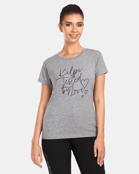 Damska koszulka funkcyjna Kilpi MOARE-W. Szare t-shirty damskie Kilpi, bez wzorów, z poliesteru, bez kołnierzyka. Za 70.90 zł.