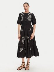 Pepe Jeans Sukienka codzienna Destiny PL953743 Czarny Regular Fit. Czarne sukienki damskie Pepe Jeans, na co dzień, m, bez wzorów, z bawełny, bez kołnierzyka, bez ramiączek, proste. Za 689.99 zł.