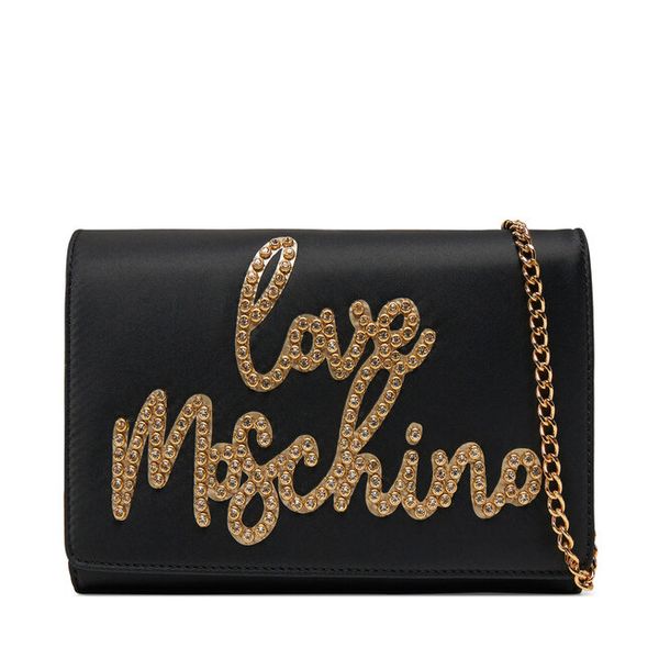 Torebka LOVE MOSCHINO. Czarne torebki klasyczne damskie Love Moschino, bez wzorów, wizytowe, bez kołnierzyka, bez ramiączek. Za 379.99 zł.
