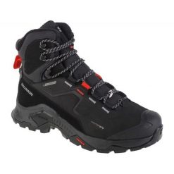 Buty Salomon Quest Winter Ts Cswp 413666 czarne. Czarne buty trekkingowe męskie z materiału, bez zapięcia. Za 1,085.00 zł.