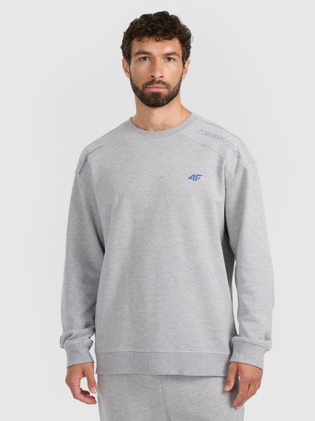 4F Bluza dresowa nierozpinana bez kaptura męska - szara L. Szare bluzy bez kaptura męskie 4f, l, z bawełny. Za 149.99 zł.