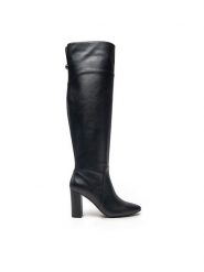 TWINSET Kozaki 242TGT056 Czarny. Czarne kozaki damskie Twinset, ze skóry, bez obcasa, na słupku. Za 1,169.00 zł.