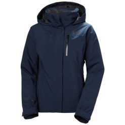 Damska kurtka narciarska Helly Hansen Crewser. Niebieskie kurtki damskie Helly Hansen, s, bez wzorów, bez kaptura, narciarskie. Za 885.50 zł.