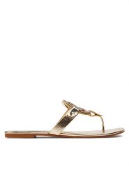 Tory Burch Japonki 153708 Złoty. Żółte klapki damskie Tory Burch, bez wzorów, ze skóry, bez obcasa. Za 1,429.00 zł.