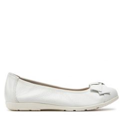 Baleriny Caprice. Białe baleriny damskie Caprice, bez wzorów, bez obcasa. Za 219.99 zł.