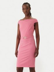 Rinascimento Sukienka koktajlowa CFC0127755003 Różowy Slim Fit. Czerwone sukienki damskie RINASCIMENTO, l, bez wzorów, z syntetyku, wizytowe, bez kołnierzyka, bez ramiączek. Za 699.99 zł.