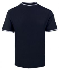 Męski T-Shirt z Dzianiny Bawełnianej - Brave Soul - Granatowy. Niebieskie t-shirty męskie Brave Soul, na lato, l, bez wzorów, z bawełny, bez kołnierzyka. Za 57.00 zł.