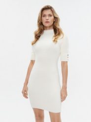 Morgan Sukienka dzianinowa 232-RMORIK Écru Slim Fit. Sukienki damskie Morgan, l, bez wzorów, z dzianiny, bez kołnierzyka, bez ramiączek. Za 189.99 zł.