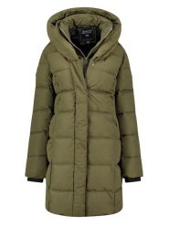 Geographical Norway Płaszcz zimowy "Djamilalimo" w kolorze khaki rozmiar: L. Brązowe płaszcze damskie Geographical Norway, na zimę, l, bez wzorów, z puchu. Za 327.87 zł.