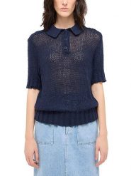 Mustang Sweter w kolorze granatowym rozmiar: XL. Niebieskie swetry klasyczne damskie Mustang, xl, z bawełny, bez kołnierzyka. Za 149.66 zł.