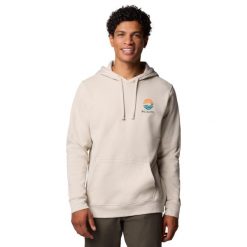 Bluza dresowa sportowa męska Trek Graphic Hoodie. Brązowe bluzy bez kaptura męskie Columbia, bez wzorów, z bawełny, sportowe, bez kołnierzyka, bez ramiączek. Za 279.99 zł.