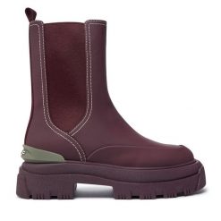 Sztyblety HOFF. Czerwone botki damskie HOFF, bez obcasa, na płaskiej podeszwie, bez zapięcia. Za 399.99 zł.