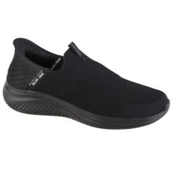 Buty sportowe Sneakersy męskie, Skechers Ultra Flex 3.0 Smooth Step Slip-ins. Czarne buty sportowe na co dzień męskie Skechers, z materiału, bez zapięcia, trekkingowe. Za 426.85 zł.