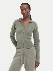Juicy Couture Bluza JCWEB005 Khaki Regular Fit. Brązowe bluzy bez kaptura damskie Juicy Couture, xs, z wiskozy. Za 599.99 zł.