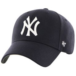 Czapka z daszkiem dla dorosłych New York Yankees MVP Cap. Niebieskie czapki męskie 47 Brand, bez wzorów, z wełny, sportowe. Za 139.00 zł.