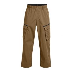 Spodnie męskie Under Armour Unstoppable Utility Cargo. Brązowe spodnie dresowe męskie Under Armour, bez wzorów, z dresówki. Za 359.99 zł.