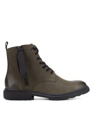 Lasocki Trzewiki WI23-SDAM-04 Zielony. Zielone botki damskie Lasocki, z nubiku, bez obcasa, na płaskiej podeszwie, bez zapięcia. Za 259.99 zł.