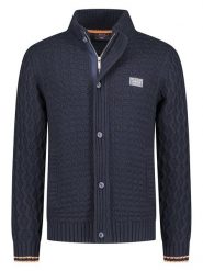 NEW ZEALAND AUCKLAND Kardigan w kolorze granatowym rozmiar: XL. Niebieskie kardigany męskie New Zealand Auckland, xl, bez wzorów, z wełny, bez kołnierzyka. Za 414.95 zł.