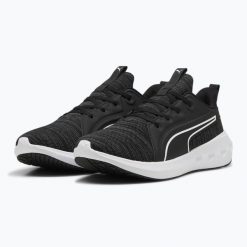 Buty do biegania PUMA Softride Carson Knit. Czarne obuwie do biegania damskie Puma. Za 209.99 zł.