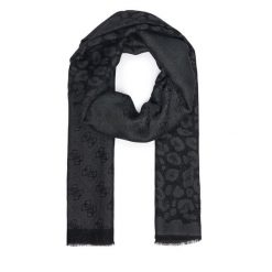 Szal Guess. Czarne szaliki i kominy damskie Guess, z aplikacjami. Za 234.99 zł.
