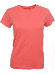 Peak Mountain Koszulka funkcyjna w kolorze koralowym rozmiar: XL. Czerwone bluzki sportowe damskie Peak Mountain, xl, bez wzorów, z materiału, bez ramiączek. Za 127.35 zł.