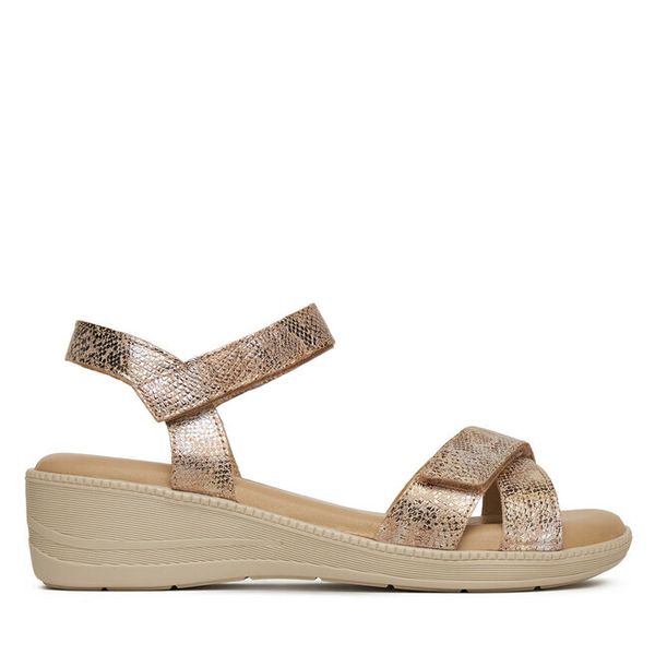 Sandały Go Soft. Brązowe sandały damskie GO SOFT, bez wzorów, bez obcasa, na płaskiej podeszwie. Za 169.99 zł.