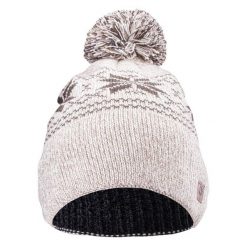 Czapka męska zimowa Hi-Tec Pascal - biała. Białe czapki męskie Hi-tec, na zimę, bez wzorów, z materiału, klasyczne. Za 44.99 zł.