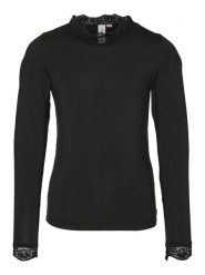 Vero Moda Girl Koszulka w kolorze czarnym rozmiar: 122/128. Czarne koszulki dziewczęce Vero Moda Girl, s, bez wzorów, z koronki, bez ramiączek. Za 43.47 zł.