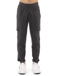 Spodnie dresowe oddychający oddychający z bawełna z elastyczny pas na co dzień. Czarne spodnie sportowe męskie LEONE 1947 APPAREL, z bawełny. Za 273.65 zł.