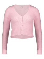 ONLY Kardigan w kolorze jasnoróżowym rozmiar: M. Różowe kardigany damskie Only, m, bez wzorów, prążkowane. Za 88.64 zł.