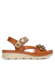 Laura Vita Sandały Dorry 21 Brązowy. Brązowe sandały damskie Laura Vita, bez wzorów, ze skóry, bez obcasa, na płaskiej podeszwie. Za 389.99 zł.