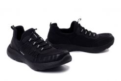 RIEKER M5058-00 black, półbuty damskie. Czarne półbuty damskie Rieker, bez wzorów, bez obcasa. Za 339.90 zł.