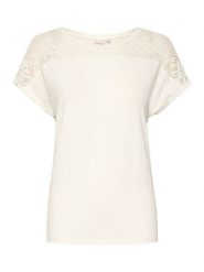 Cream Koszulka "Trulla" w kolorze kremowym rozmiar: XXL. Brązowe t-shirty damskie Cream, xxl, bez wzorów, z koronki, bez kołnierzyka. Za 78.28 zł.