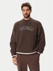 Guess Bluza Z6BR02 Z1741 Brązowy Oversize. Brązowe bluzy bez kaptura męskie Guess, m, z syntetyku. Za 445.99 zł.